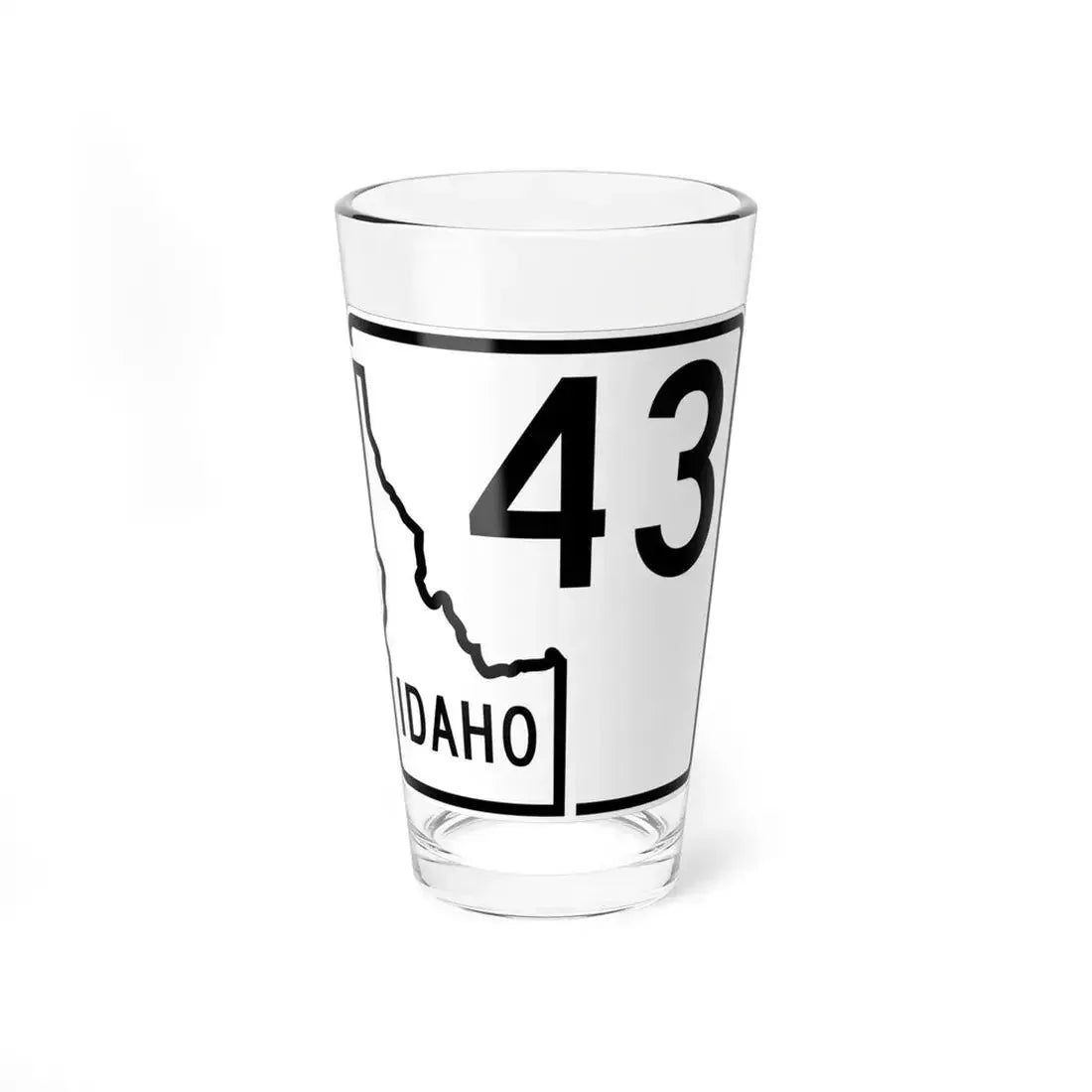 Idaho 43 1955 (Idaho) (Road Sign) Pint Glass 16oz 16oz - Go Mug Yourself