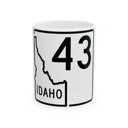 Idaho 43 1955 (Idaho) (Road Sign) White Coffee Mug 11oz - Go Mug Yourself