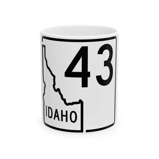 Idaho 43 1955 (Idaho) (Road Sign) White Coffee Mug 11oz - Go Mug Yourself