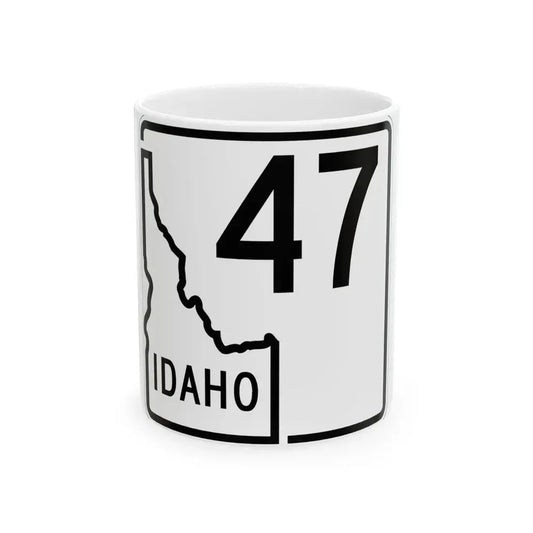 Idaho 47 1955 (Idaho) (Road Sign) White Coffee Mug 11oz - Go Mug Yourself