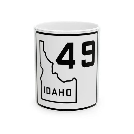 Idaho 49 1930 (Idaho) (Road Sign) White Coffee Mug 11oz - Go Mug Yourself