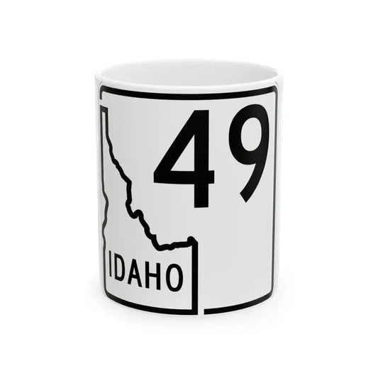 Idaho 49 1955 (Idaho) (Road Sign) White Coffee Mug 11oz - Go Mug Yourself