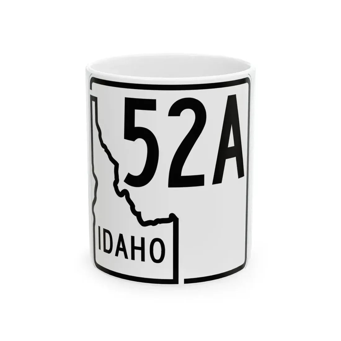 Idaho 52A 1955 (Idaho) (Road Sign) White Coffee Mug 11oz - Go Mug Yourself