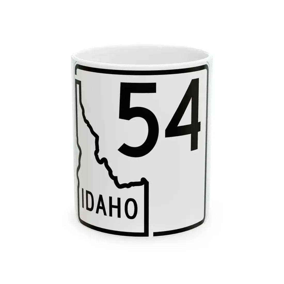 Idaho 54 1955 (Idaho) (Road Sign) White Coffee Mug 11oz - Go Mug Yourself