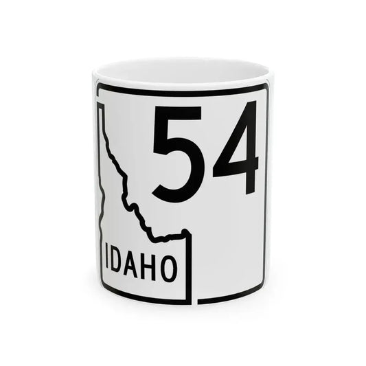 Idaho 54 1955 (Idaho) (Road Sign) White Coffee Mug 11oz - Go Mug Yourself