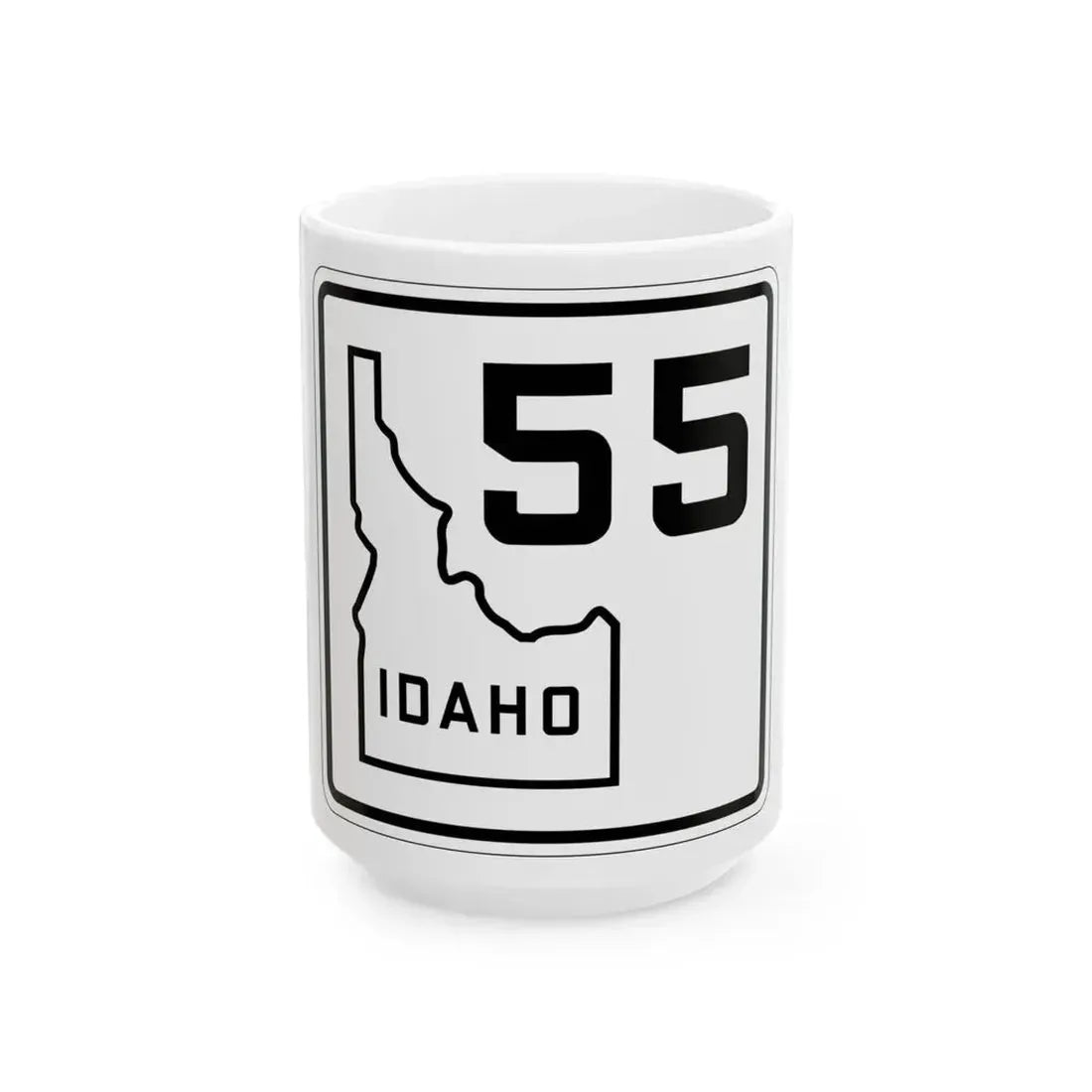 Idaho 55 1930 (Idaho) (Road Sign) White Coffee Mug 15oz - Go Mug Yourself