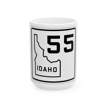 Idaho 55 1930 (Idaho) (Road Sign) White Coffee Mug 15oz - Go Mug Yourself