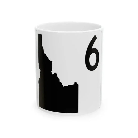 Idaho 6 (Idaho) (Road Sign) White Coffee Mug 11oz - Go Mug Yourself
