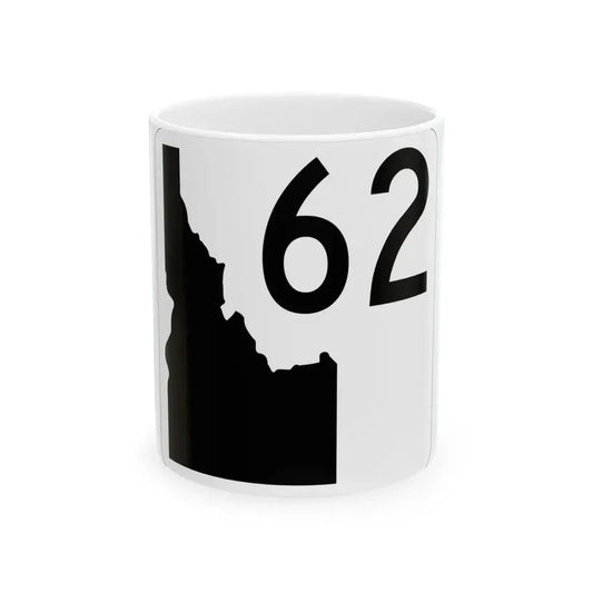 Idaho 62 (Idaho) (Road Sign) White Coffee Mug 11oz - Go Mug Yourself