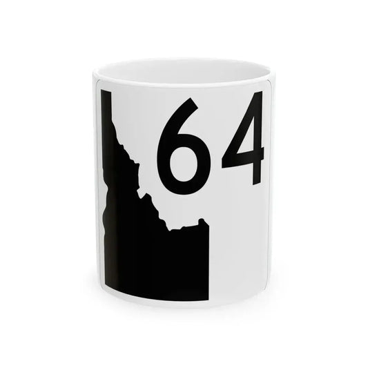 Idaho 64 (Idaho) (Road Sign) White Coffee Mug 11oz - Go Mug Yourself