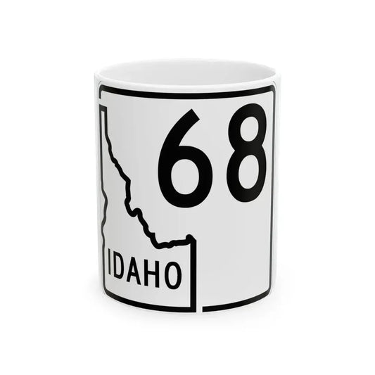 Idaho 68 1955 (Idaho) (Road Sign) White Coffee Mug 11oz - Go Mug Yourself