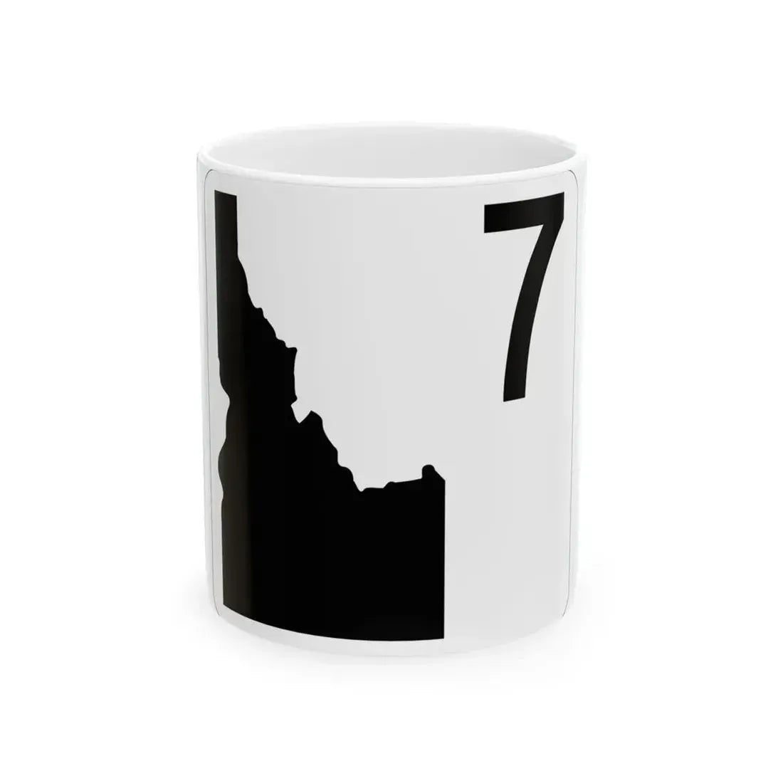 Idaho 7 (Idaho) (Road Sign) White Coffee Mug 11oz - Go Mug Yourself