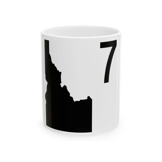 Idaho 7 (Idaho) (Road Sign) White Coffee Mug 11oz - Go Mug Yourself