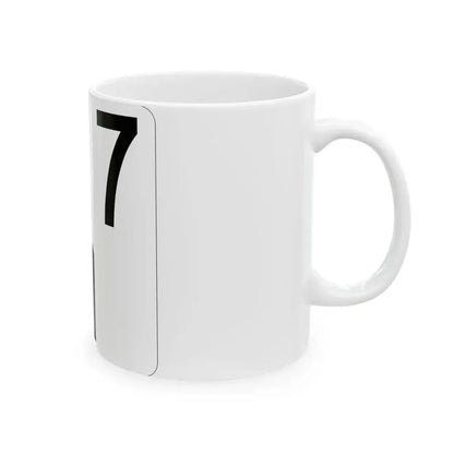 Idaho 7 (Idaho) (Road Sign) White Coffee Mug - Go Mug Yourself
