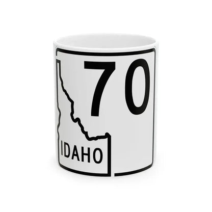 Idaho 70 1955 (Idaho) (Road Sign) White Coffee Mug 11oz - Go Mug Yourself