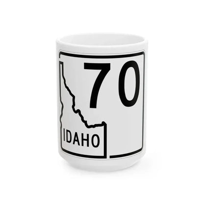 Idaho 70 1955 (Idaho) (Road Sign) White Coffee Mug 15oz - Go Mug Yourself