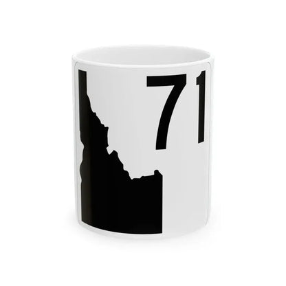 Idaho 71 (Idaho) (Road Sign) White Coffee Mug 11oz - Go Mug Yourself