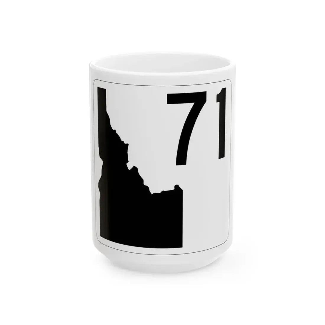 Idaho 71 (Idaho) (Road Sign) White Coffee Mug 15oz - Go Mug Yourself
