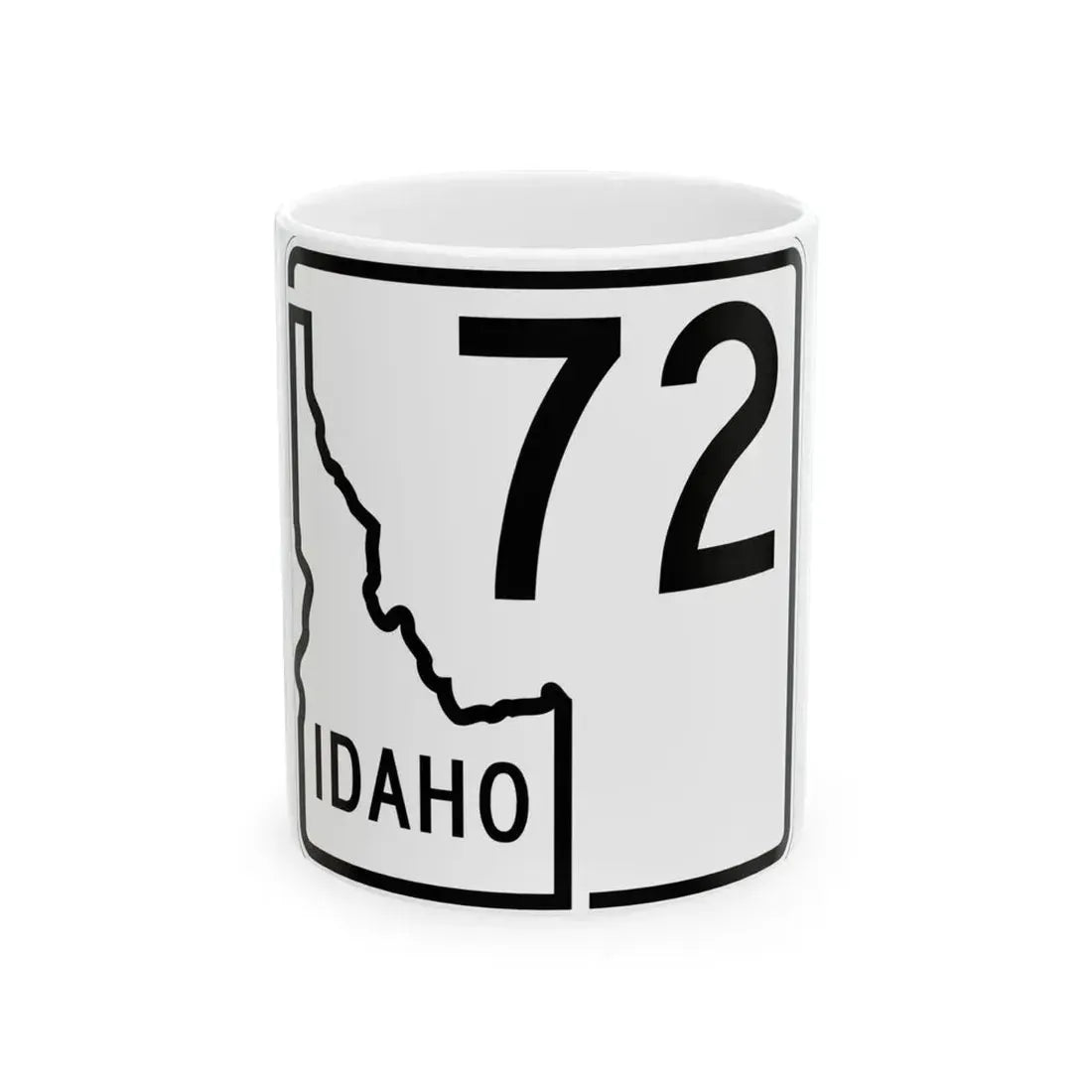 Idaho 72 1955 (Idaho) (Road Sign) White Coffee Mug 11oz - Go Mug Yourself