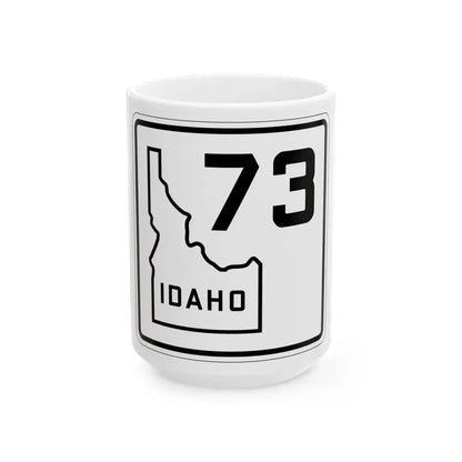Idaho 73 1930 (Idaho) (Road Sign) White Coffee Mug 15oz - Go Mug Yourself