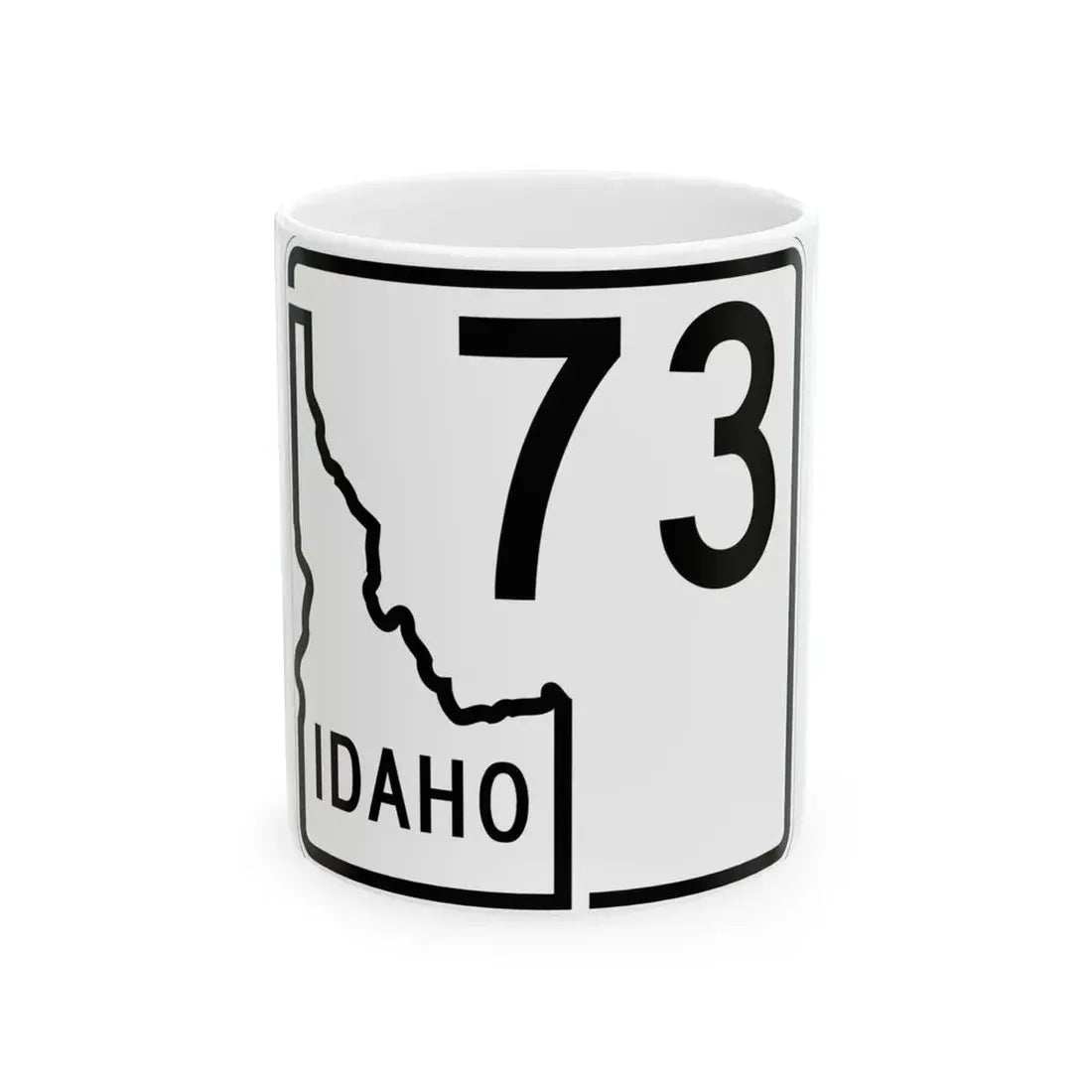 Idaho 73 1955 (Idaho) (Road Sign) White Coffee Mug 11oz - Go Mug Yourself