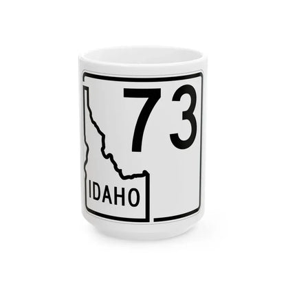 Idaho 73 1955 (Idaho) (Road Sign) White Coffee Mug 15oz - Go Mug Yourself