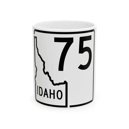 Idaho 75 1955 (Idaho) (Road Sign) White Coffee Mug 11oz - Go Mug Yourself