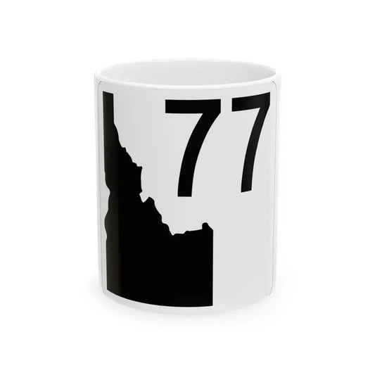 Idaho 77 (Idaho) (Road Sign) White Coffee Mug 11oz - Go Mug Yourself