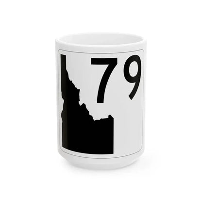 Idaho 79 (Idaho) (Road Sign) White Coffee Mug 15oz - Go Mug Yourself