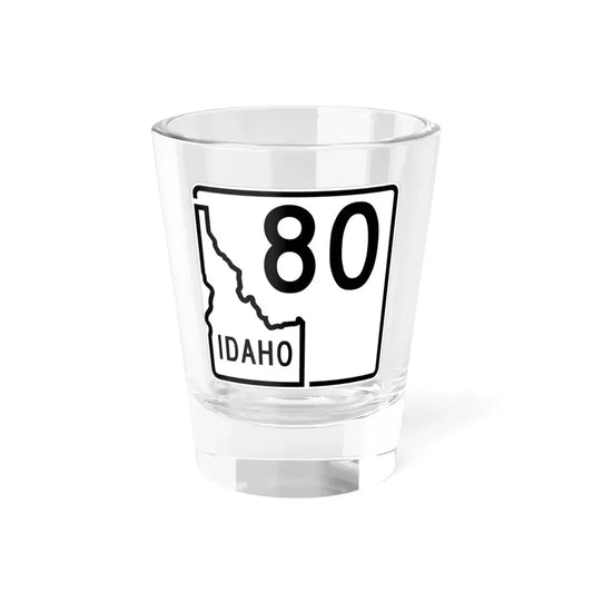 Idaho 80 1955 (Idaho) (Road Sign) Shot Glass 1.5oz 1.5oz - Go Mug Yourself