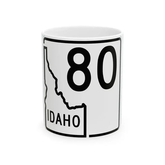 Idaho 80 1955 (Idaho) (Road Sign) White Coffee Mug 11oz - Go Mug Yourself