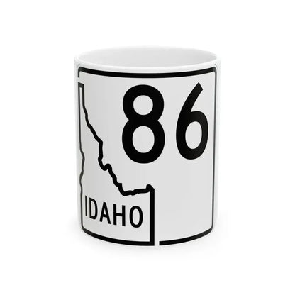 Idaho 86 1955 (Idaho) (Road Sign) White Coffee Mug 11oz - Go Mug Yourself