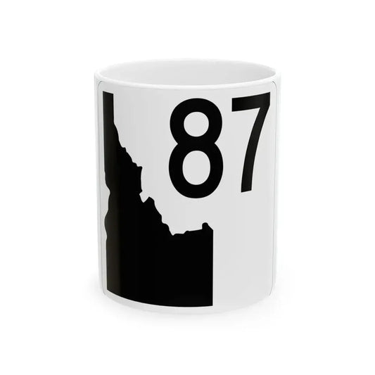 Idaho 87 (Idaho) (Road Sign) White Coffee Mug 11oz - Go Mug Yourself
