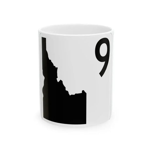 Idaho 9 (Idaho) (Road Sign) White Coffee Mug 11oz - Go Mug Yourself