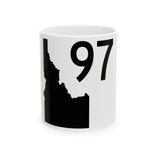 Idaho 97 (Idaho) (Road Sign) White Coffee Mug 11oz - Go Mug Yourself