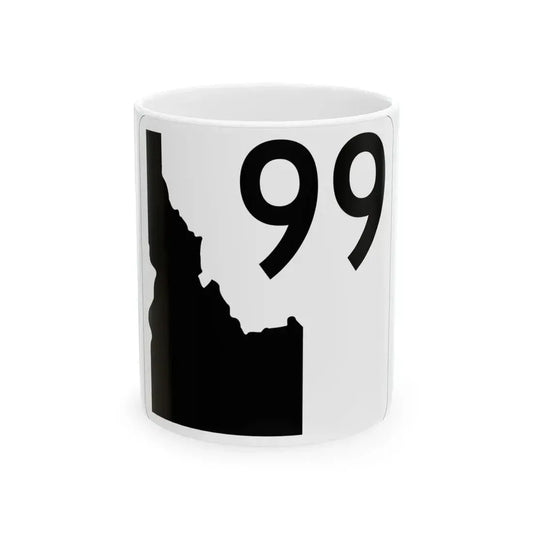 Idaho 99 (Idaho) (Road Sign) White Coffee Mug 11oz - Go Mug Yourself