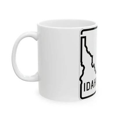 Idaho blank 1955 (Idaho) (Road Sign) White Coffee Mug - Go Mug Yourself