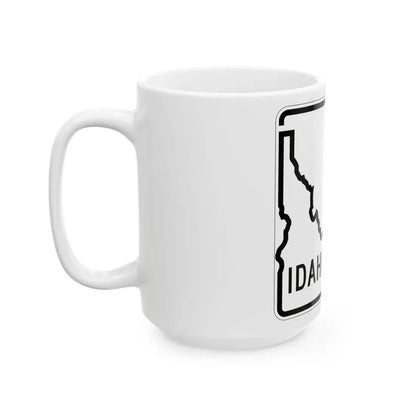 Idaho blank 1955 (Idaho) (Road Sign) White Coffee Mug - Go Mug Yourself