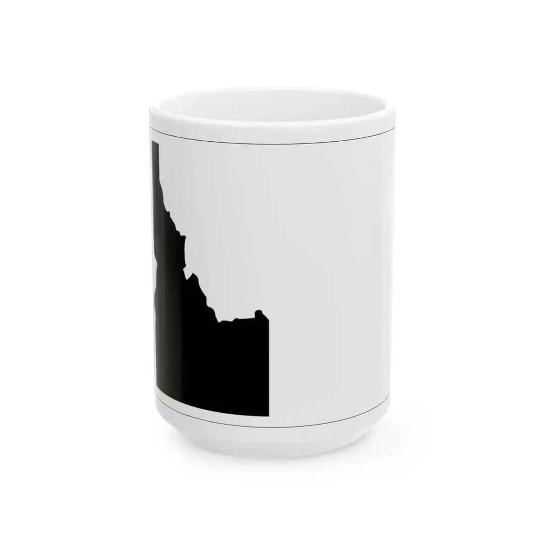 Idaho blank wide (Idaho) (Road Sign) White Coffee Mug 15oz - Go Mug Yourself