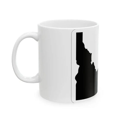 Idaho blank wide (Idaho) (Road Sign) White Coffee Mug - Go Mug Yourself