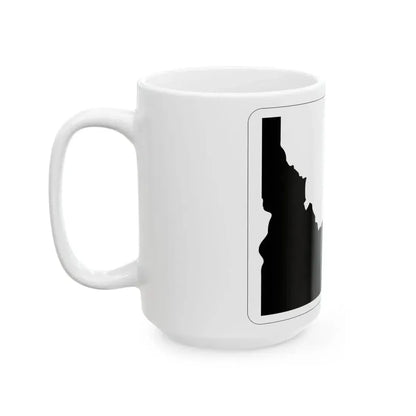 Idaho blank wide (Idaho) (Road Sign) White Coffee Mug - Go Mug Yourself