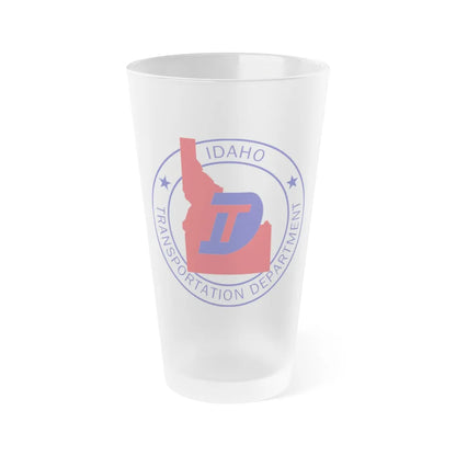 Idaho Department of Transportation - Frosted Pint Glass 16oz-16oz-Frosted-Go Mug Yourself