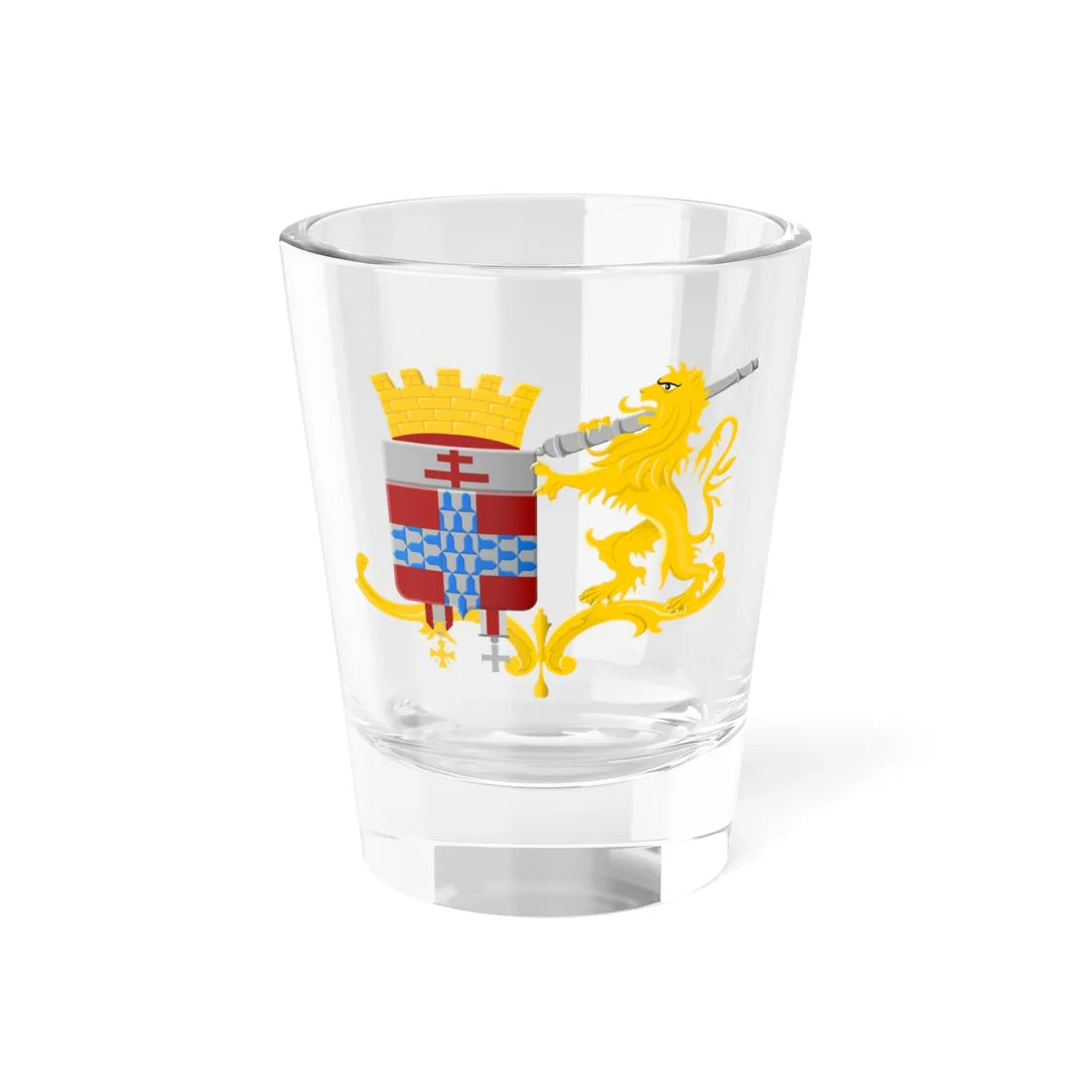 Ieper wapen (Belgium) (Coat of Arms) Shot Glass 1.5oz 1.5oz - Go Mug Yourself