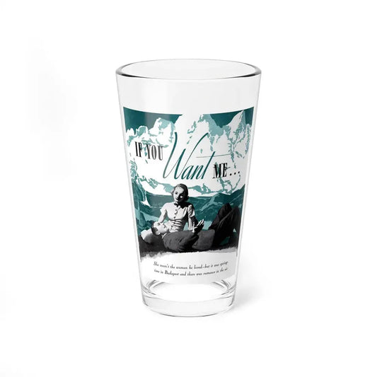 If You Want Me... (1), The American Magazine, September 1938 - Pint Glass 16oz 16oz - Go Mug Yourself