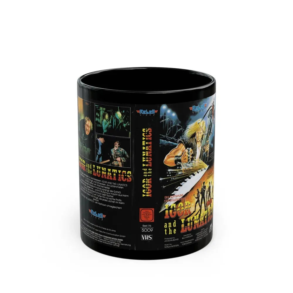 IGOR AND THE LUNATICS (VHS COVER) - Black Coffee Mug 11oz - Go Mug Yourself