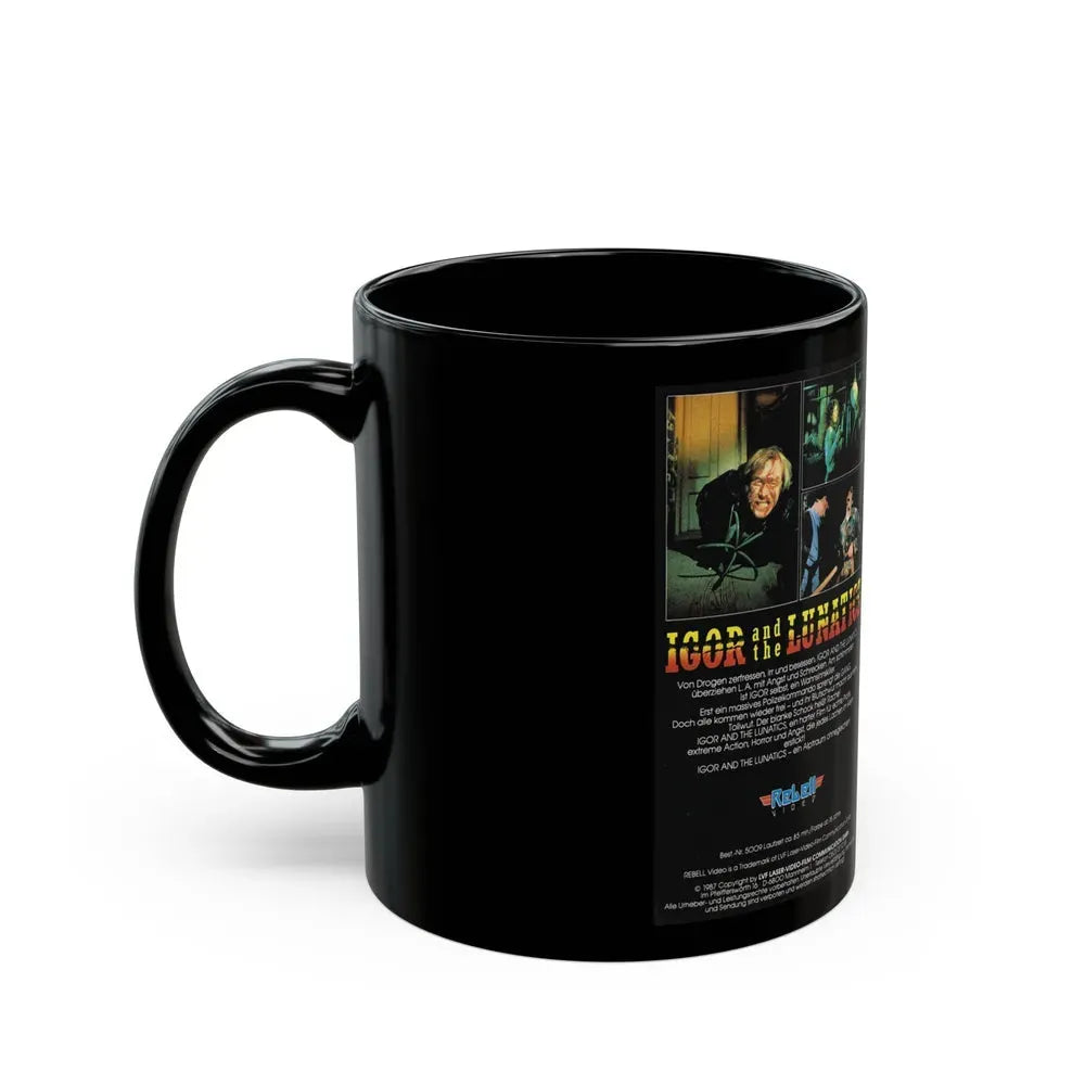 IGOR AND THE LUNATICS (VHS COVER) - Black Coffee Mug - Go Mug Yourself