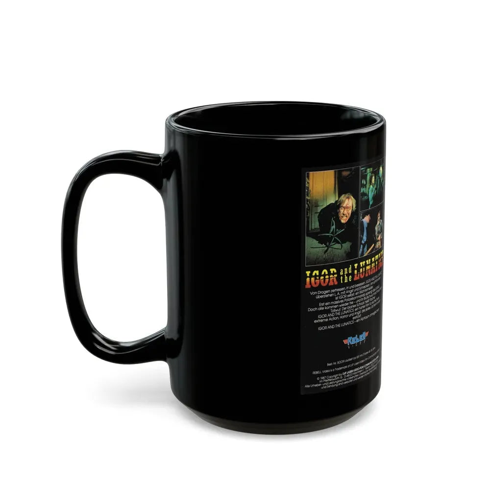 IGOR AND THE LUNATICS (VHS COVER) - Black Coffee Mug - Go Mug Yourself