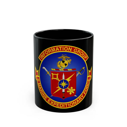 II Marine Expeditionary Force MEF Information Group (USMC) Black Coffee Mug-11oz-Go Mug Yourself