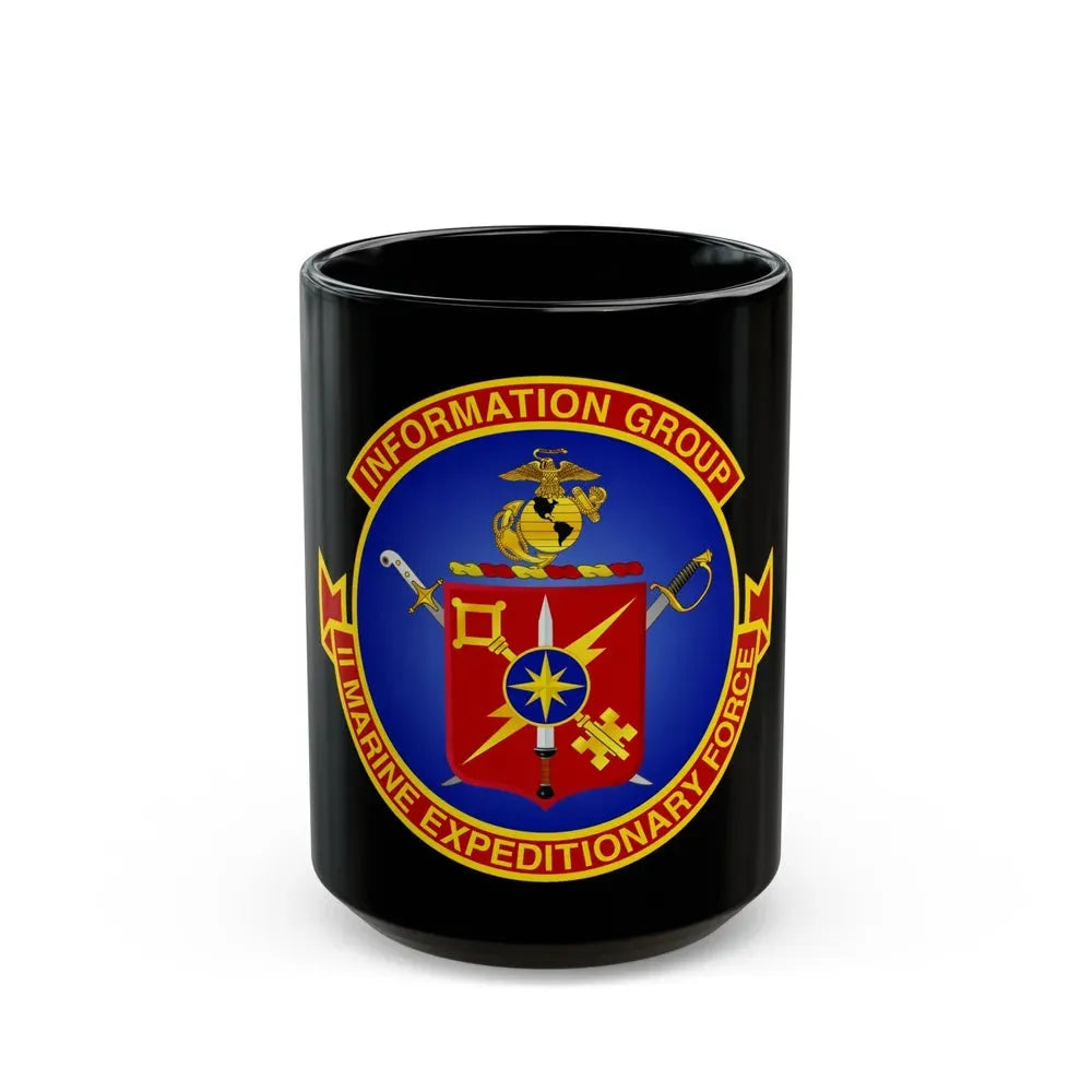 II Marine Expeditionary Force MEF Information Group (USMC) Black Coffee Mug 15oz - Go Mug Yourself