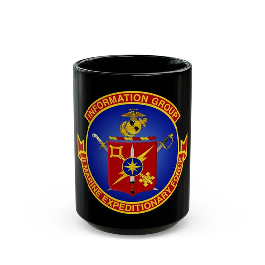 II Marine Expeditionary Force MEF Information Group (USMC) Black Coffee Mug 15oz - Go Mug Yourself
